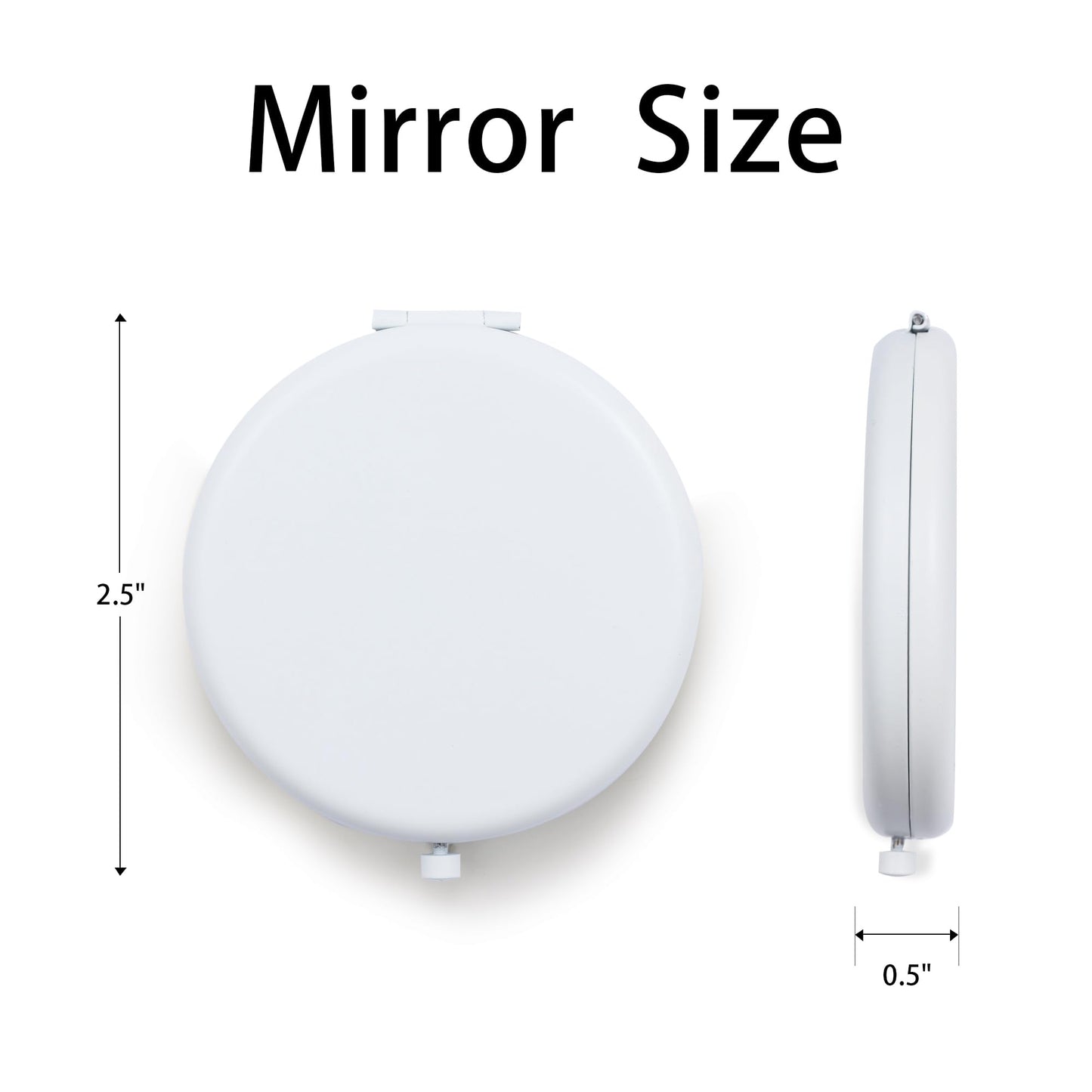 QUSTGO Compact Mirror, Pocket Travel Makeup Mirror for Purse, Metal Round Shell, 2-Sided 1X/2X Magnifying, Portable, Folding, Handheld, White,12 Pack