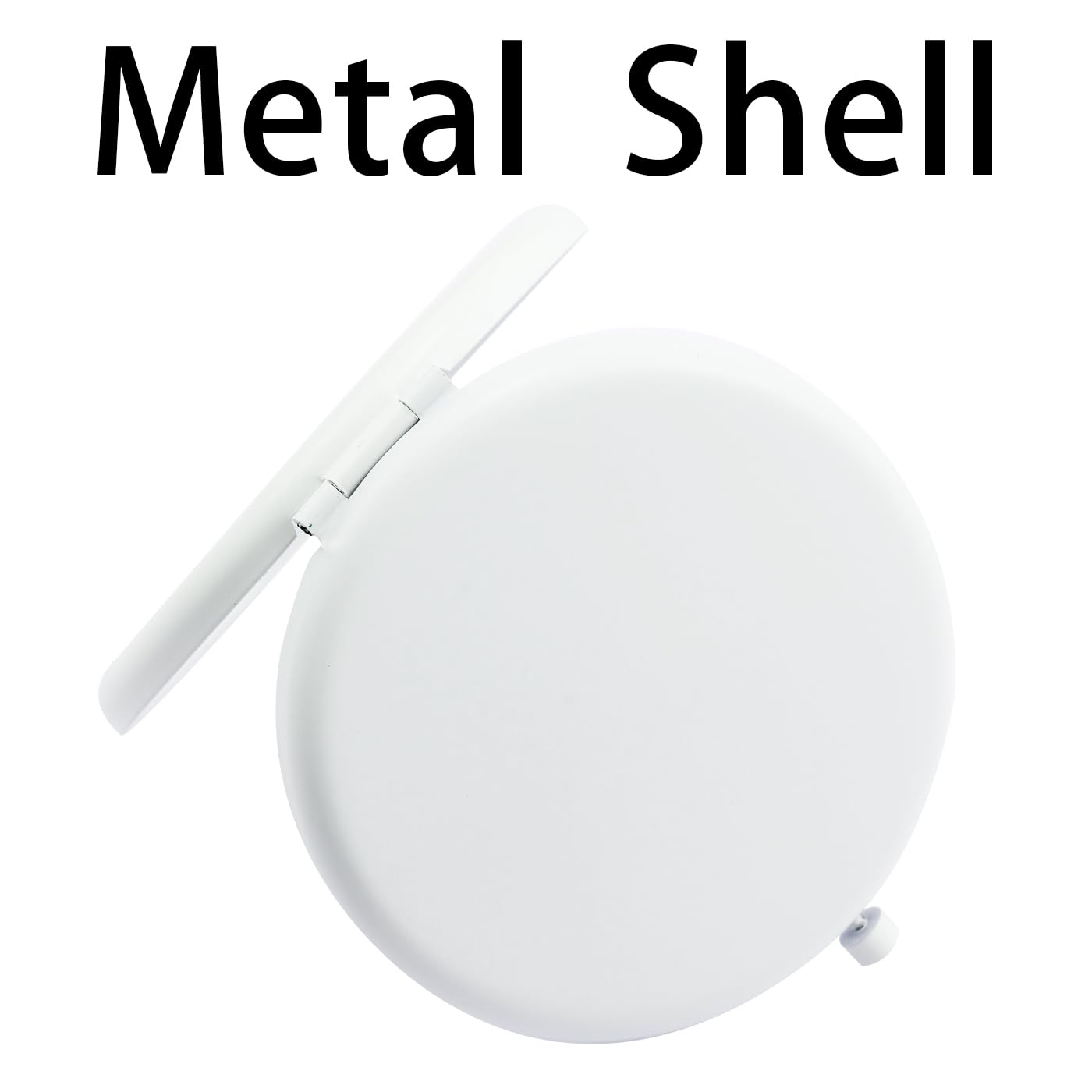 QUSTGO Compact Mirror, Pocket Travel Makeup Mirror for Purse, Metal Round Shell, 2-Sided 1X/2X Magnifying, Portable, Folding, Handheld, White,12 Pack