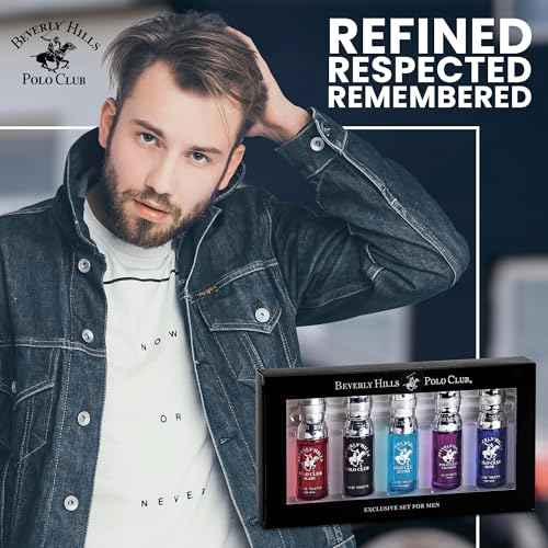 Beverly Hills Polo Club 5 Piece Mini Gift Set Exclusive for Men, EDT Eau De Toilette 5 Mini 0.5oz Bottles