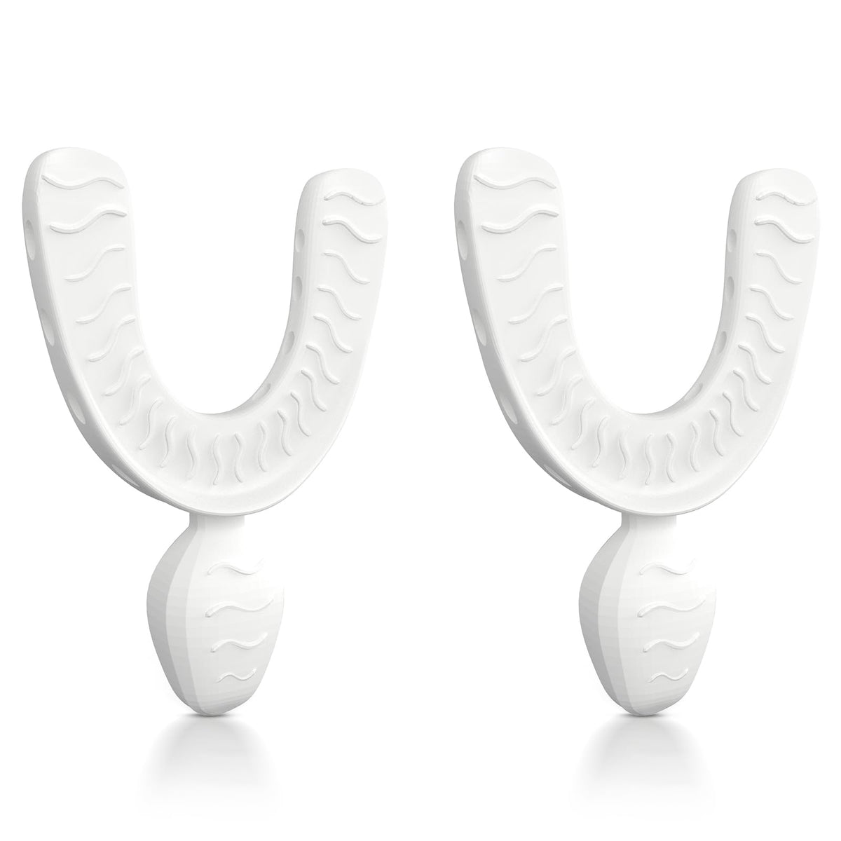 Checkme Aligner Chewies for Invisalign, U-Shaped Orthodontic Chewies for Aligner Tray Seaters, Non-Slip Retainer Chewies, Durable Food Grade Silicone Dental Chewies, White (2PCS)