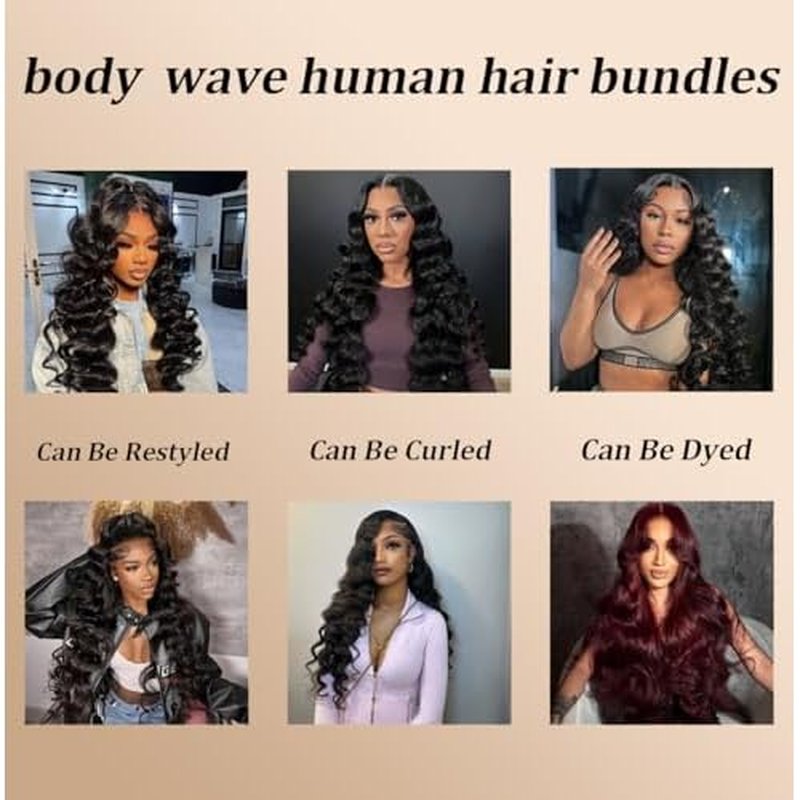 12A Unprocessed Brazilian Human Hair Body Wave human hair bundles 3 Bundles 18 20 22 Inch 300g/Pack Natural Black soft Smooth Double Weft Quick Weft Extensions for Women