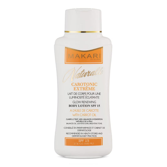 MAKARI Carotonic Extreme Body Lotion (17.6 oz) | Fights Excess Oil Production | Helps Fade Body Scars and Marks | Skin Brightening Formula | Helps Resist Aging and Promotes Healthy Radiance