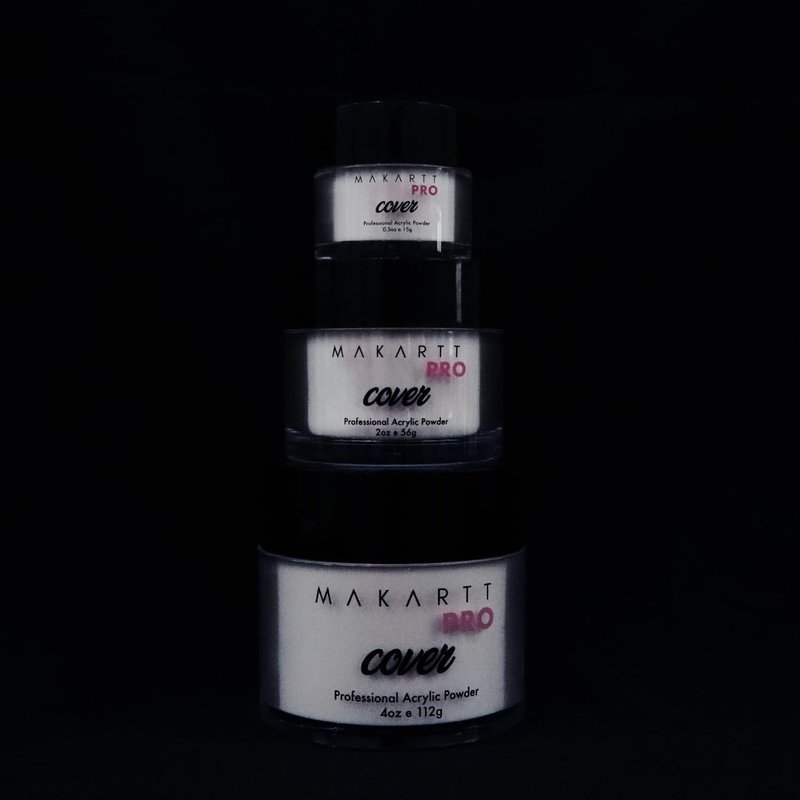 MakarttPro Acrylic Powder Set - 4 Colors 0.5oz Cover Powders for Nail Extension, Sculpting & Overlay - Cool Tone Collection for Professionals (Pink Essentials)