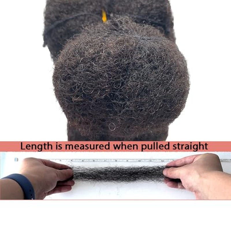 Tight Afro Kinky Human Hair for Dreadlocks,Ideal for Making Locs,Repair Extensions,Twist or Braids 4 Bundles/Package Natural Black #1B 14inch