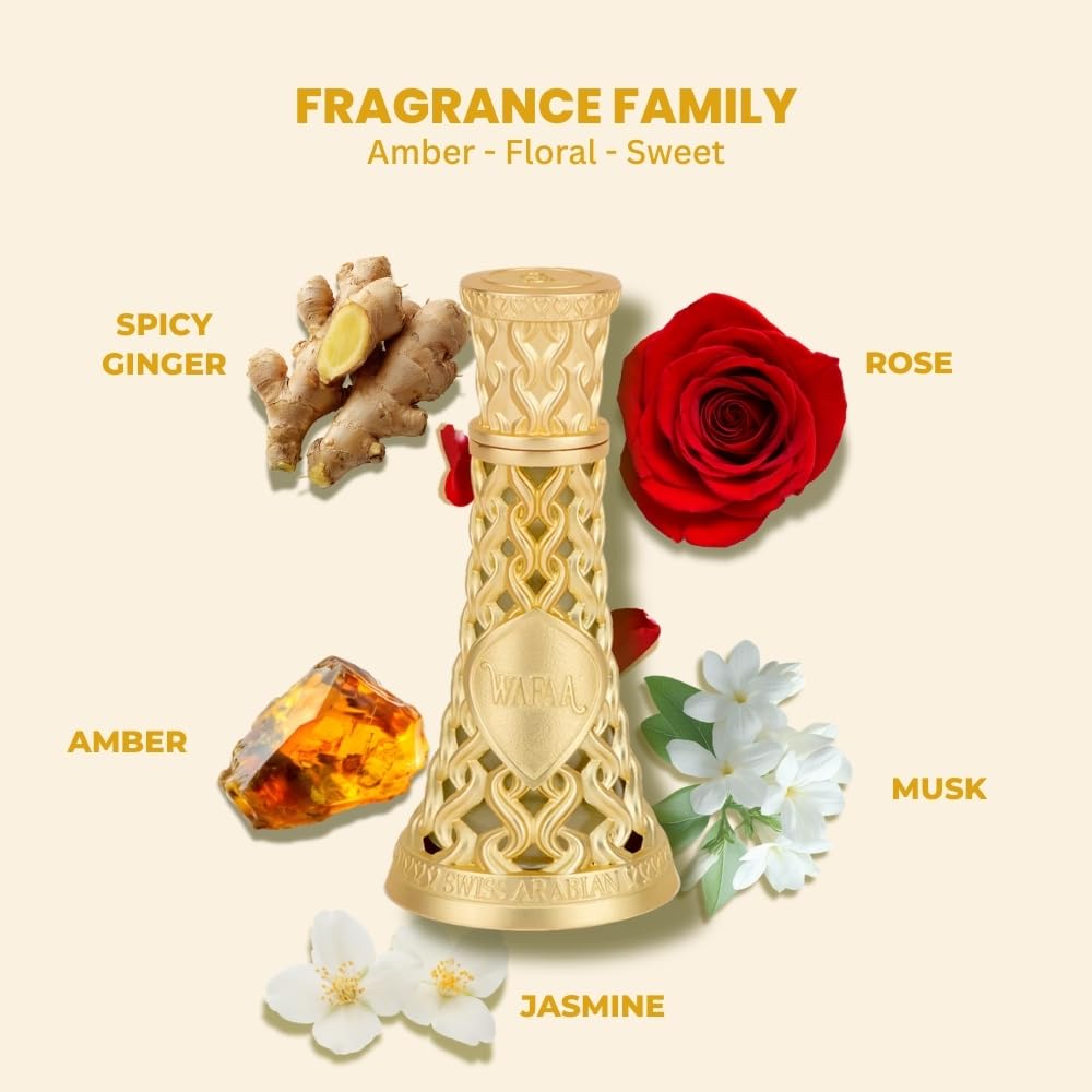 Swiss Arabian Wafaa - Luxury Products From Dubai - Long Lasting, Addictive Personal EDP Spray Fragrance - Seductive Signature Aroma - 1.7 Oz