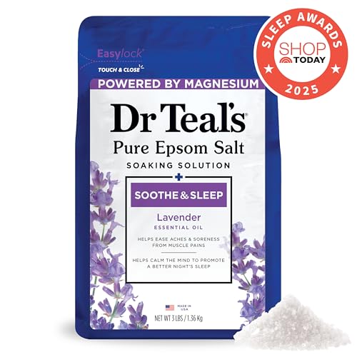 Dr Teal's Epsom Salt Soaking Solution, Soothe & Sleep, Lavender, 3lbs