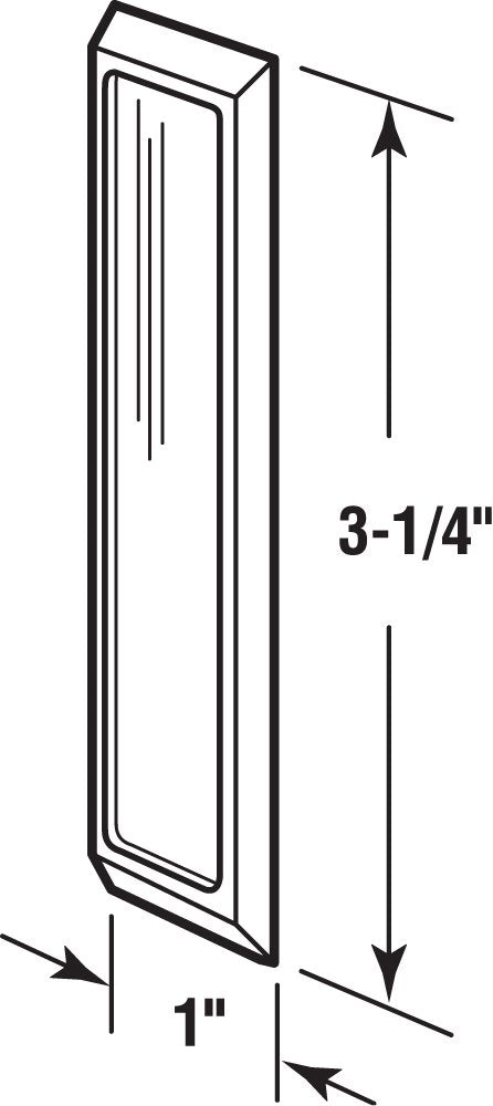 Prime-Line F 2549 Clear Plastic, Window Finger Pull, Self-Adhesive (2 Pack)