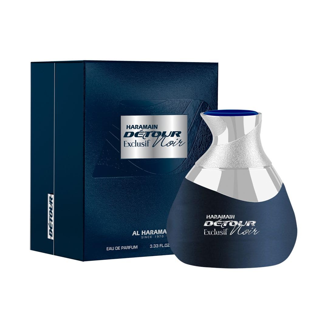 Al Haramain Detour Noir Exclusif Eau de Parfum Spray for Unisex, 3.4 Ounce