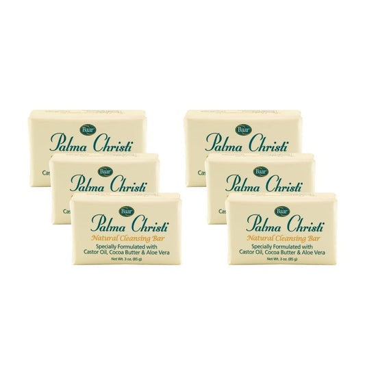 Baar Palma Christi (Castor Oil) Natural Cleansing Bar Soap, 6 bar set