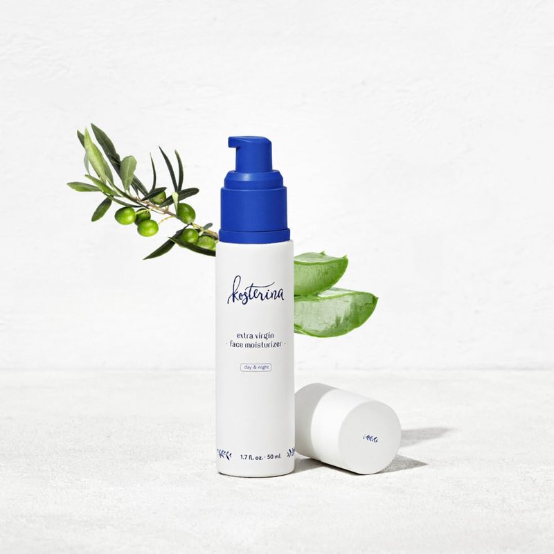 Kosterina Extra Virgin Daily Face Moisturizer | Hydrating, Soothing Natural Face Cream with Antioxidants, Olive Oil, Squalane & Hydroxytyrosol | 1.7 oz