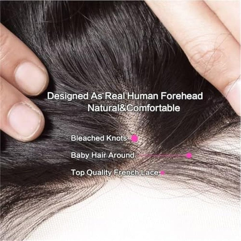 5x5 Lace Closure Wig Human Hair 220% Density Body Wave 5x5 HD Lace Closure Wigs Pre Plucked Lace Closure Wig for Women True to Length Natural Black Color for Any Occasions 24 Inch