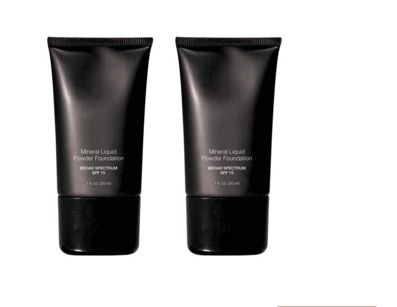Mineral Liquid Powder Foundation - Broad Spectrum SPF 15 | Porcelain Shade, Pack of 2