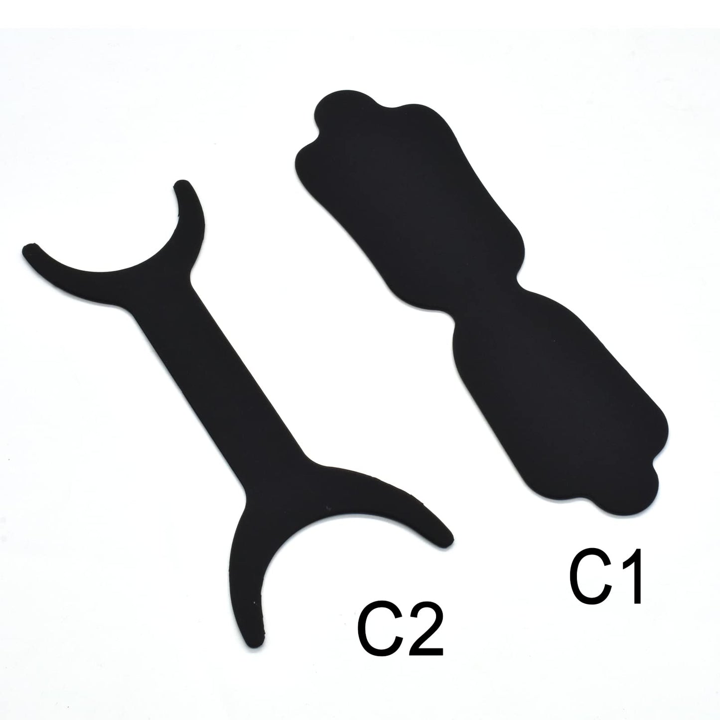 Angzhili 2 pcs Silicone Dental Orthodontic Photography Contraster,Bendable Intraoral Photography Background Board,Black Background Board Contraster (C1+C2)