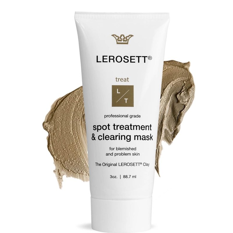 LEROSETT Facial Clay Mask for Balanced, Clear-Looking Skin. Helps Refine Pores & Reduce Excess Oil. 100% Natural, Spa-Grade, Made in Sweden Since 1987
