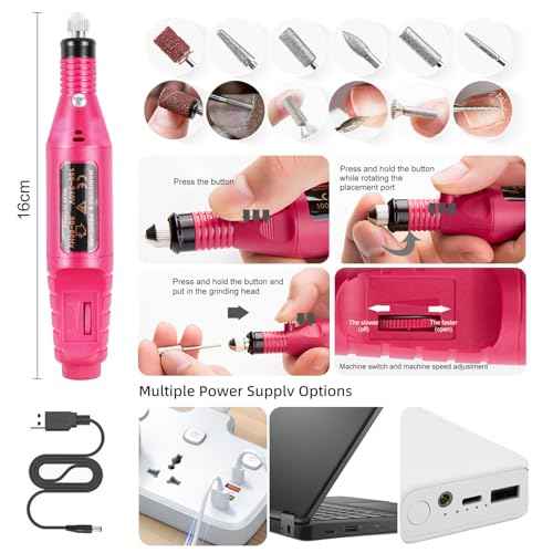 Acrylic Nail Kit With Drill And U V Light Full Nail Kit Set Professional Nail Starter Kit For Beginners Acrylic With Everything