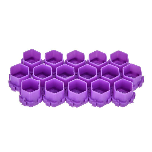 200Pcs Tattoo Ink Cups, Tattoo Ink Cups Honeycomb Shape for Tattooing, Multiple Color Pigment Holder Cups Caps for Tattoo Artists(Purple)