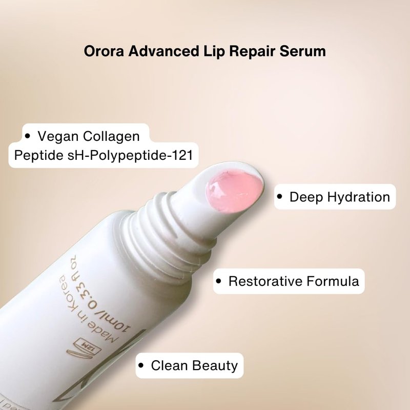Advanced Lip Repair Serum – Vegan Collagen Peptide & Hydration – Smooths, Softens & Enhances Lip Texture – 0.5 fl oz by Saranghae