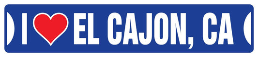 I Love EL Cajon, California Street Sign ca City State us Wall Road décor Gift