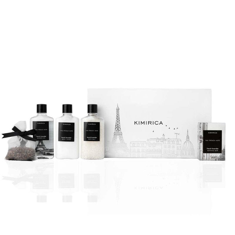 Kimirica Luxuriously Crafted French Lavender Gift Set - 5 Piece Pampering Kit for Men & Women | 100% Vegan