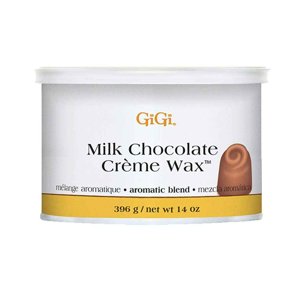 GiGi Milk Chocolate Crème Hair Removal Wax - Soft Wax for Coarse Hair, with Cocoa Seed Extract, Waxing Formula for Face, Body & Sensitive Skin, 14 oz