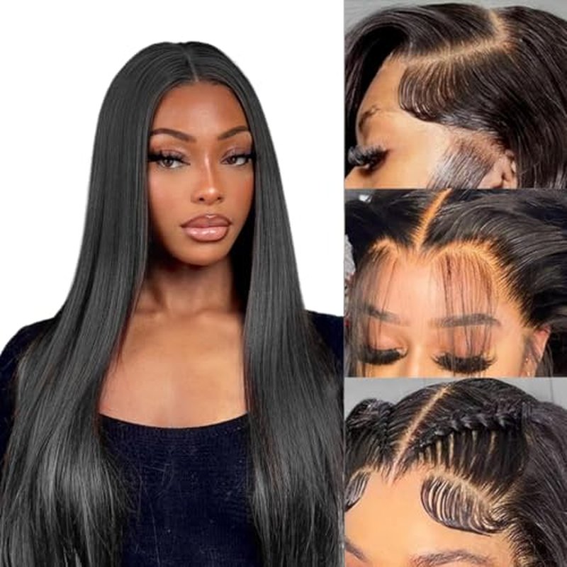 LICHANG 200 Density 13x4 Lace Front Wigs Human Hair 13x4 HD Frontal Human Hair Lace Front Wigs Straight Wigs Human Hair Straight Glueless Human Pre Plucked for Women 30 Inch