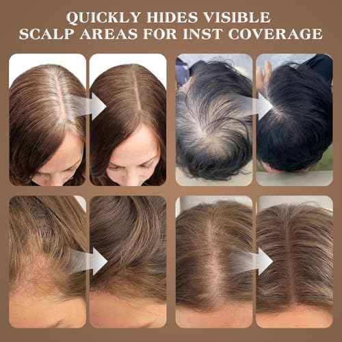 Hairline Shadow Powder, Dark Brown, Root Touch Up Powder for Instantly Gray Hair Cover Up, Women Color Root Coverage for Thinning Grey, Mens Roots Concealer for Hair Loss Beard Line, #3