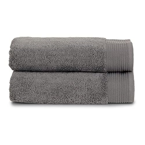 TowelSelections Organic Cotton Luxury Towels, Soft Absorbent 100% Organic Turkish Cotton, Wild Dove, 2 Bath Towels