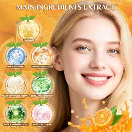 28 Pcs Vitamin C Skin Care Set, Skincare for Girls 10-12, Complete Skincare Routine for Deep Clean, Soft and Hydrated Skin, Ideal Gift for Teen Girls