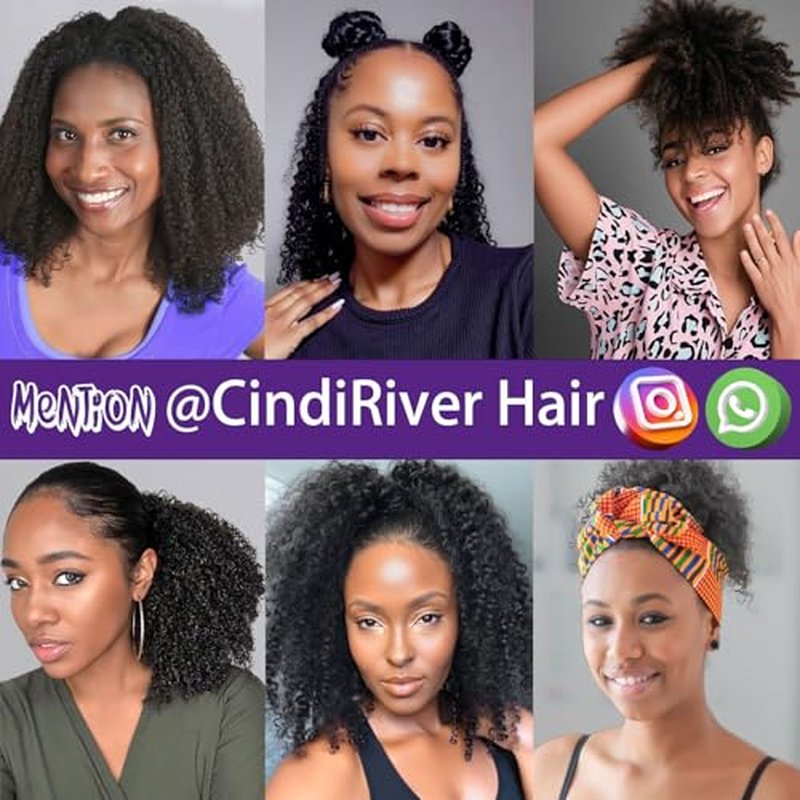 Curly Clip in Hair Extensions,Real Human Hair Afro Kinky Curly Clip in Hair Extensions for Women,Remy Human Curly Clip ins Human Hair 8 Pcs with 20 Clips,22 inch