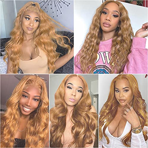 Honey Blonde Bundles 27 Body Wave Bundles Huma Hair 18 inch 100g Double Weft Soft Real 27 Blonde Bundle Human Hair Extensions