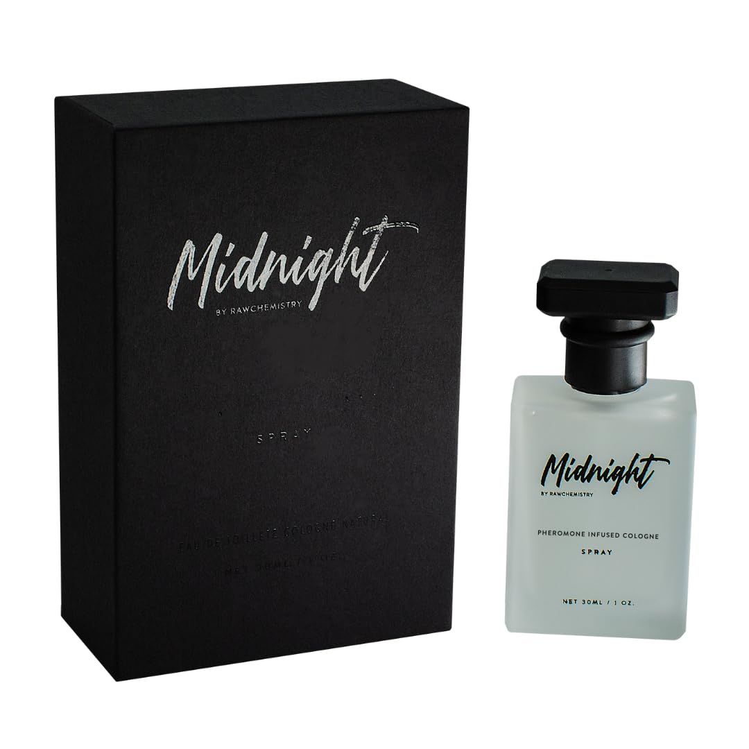 RawChemistry Midnight Cologne for Men - Pheromone Infused Fragrance | Long-Lasting Scent
