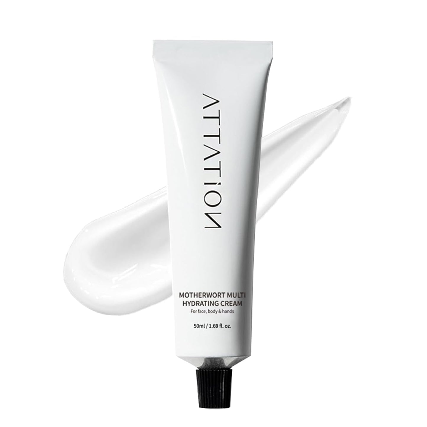 ATTATION Motherwort Multi Hydrating Cream, Facial Moisturizer Silicon Free For Dry and Sensitive Skin, Korean Skincare, Formulated with Niacinamide Panthenol Adenocin, Vegan 50ml / 1.69 fl. oz.