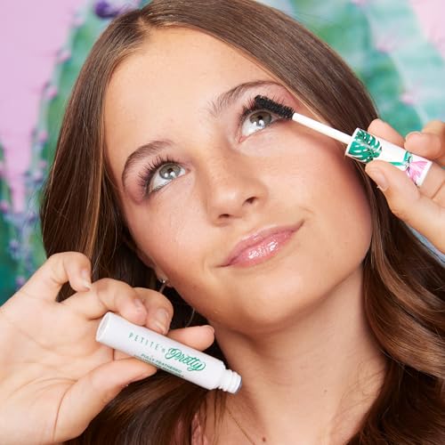Petite 'n Pretty Fully Feathered Volumizing Mascara Duo- Non-Toxic Makeup for Kids, Tweens and Teens - Adds Instant Thickness and Definition