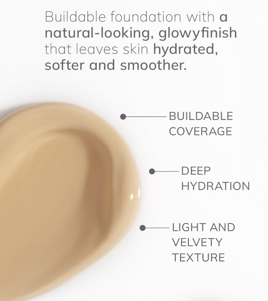 Air Glow Foundation - Lightweight Liquid with Hyaluronic Acid for Dewy Radiance | Buildable Coverage, 1 fl oz, C05