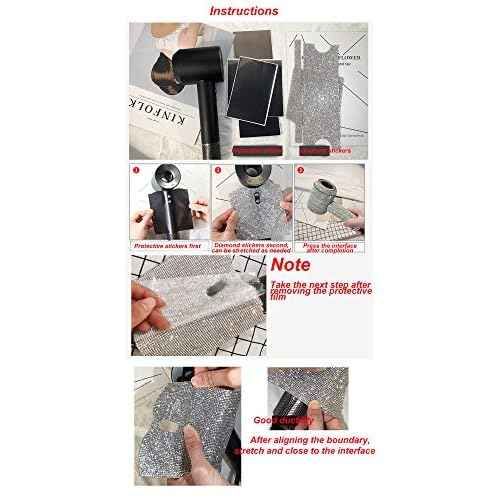 Bright Diamond Sticker Decals for Dyson Supersonic Hair Dryer HD01 HD03(Phantom Diamond)