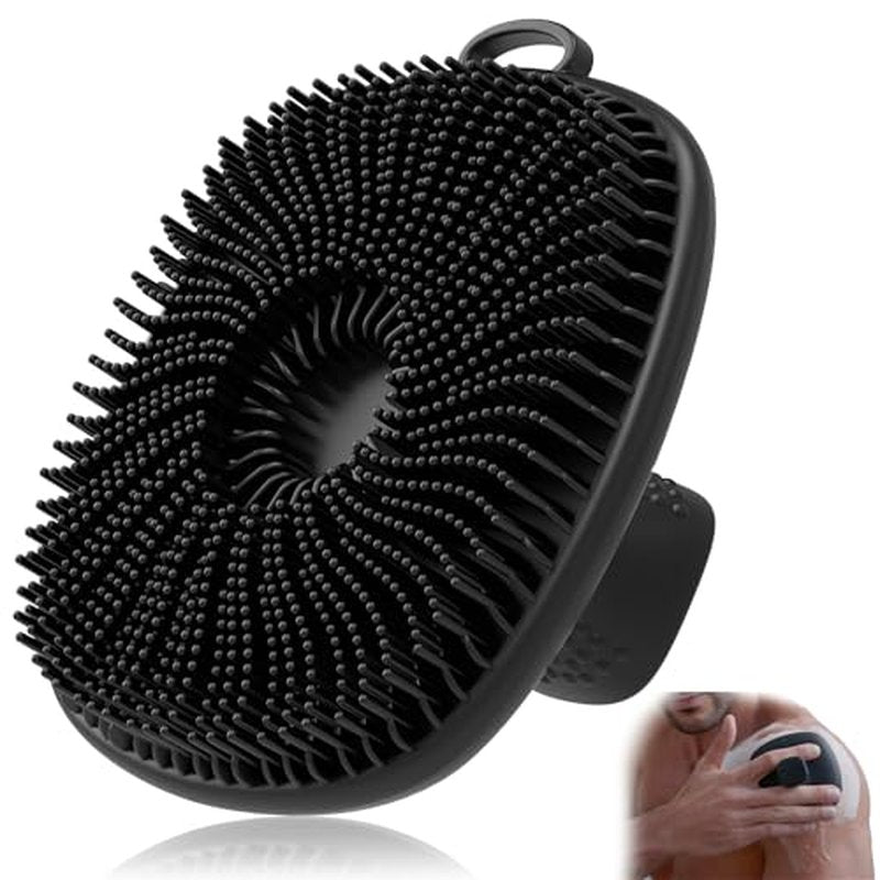 VWMYQ Silicone Body Scrubber, Silicone Loofah New Upgrade Richer Foam and Effective Cleaning, Ergonomic No-Slip Handle, Long-Lasting & Easy to Clean