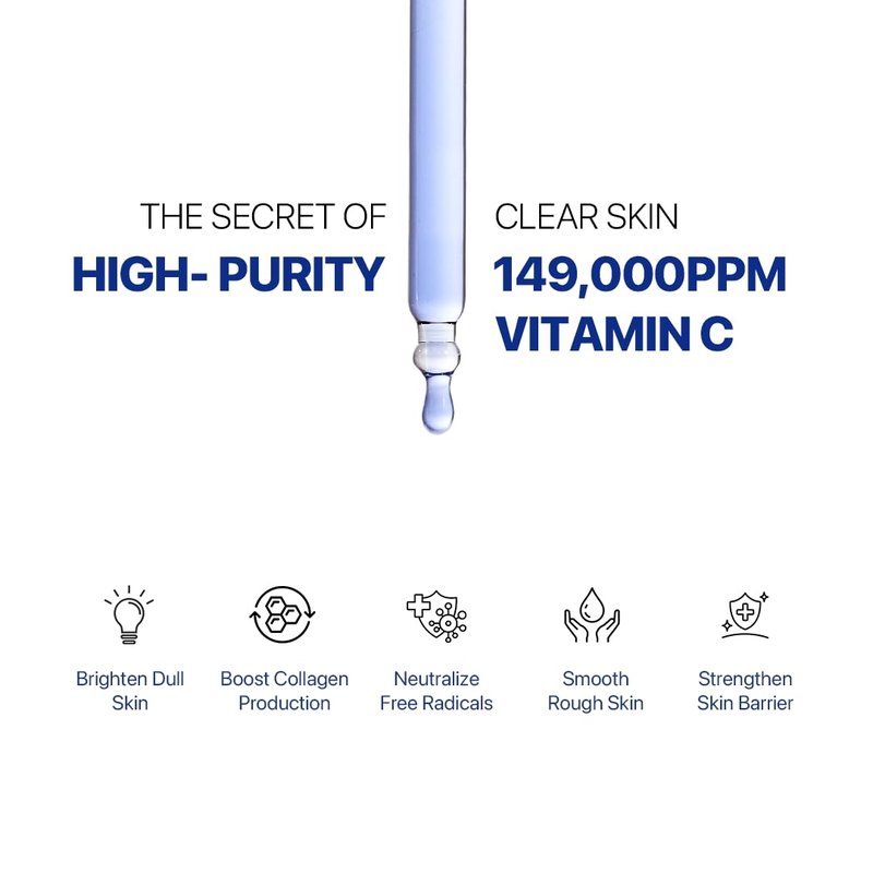 Le Nubele Azulene Cica Pure Vitamin C 14.9% Ampoule for Vitamin C Beginner | Vitamin C + Azulene Cica + ActivePep 200 | Uneven Skin Tone, Daily Glow Care, Korean Skincare | 17.5g•0.62oz
