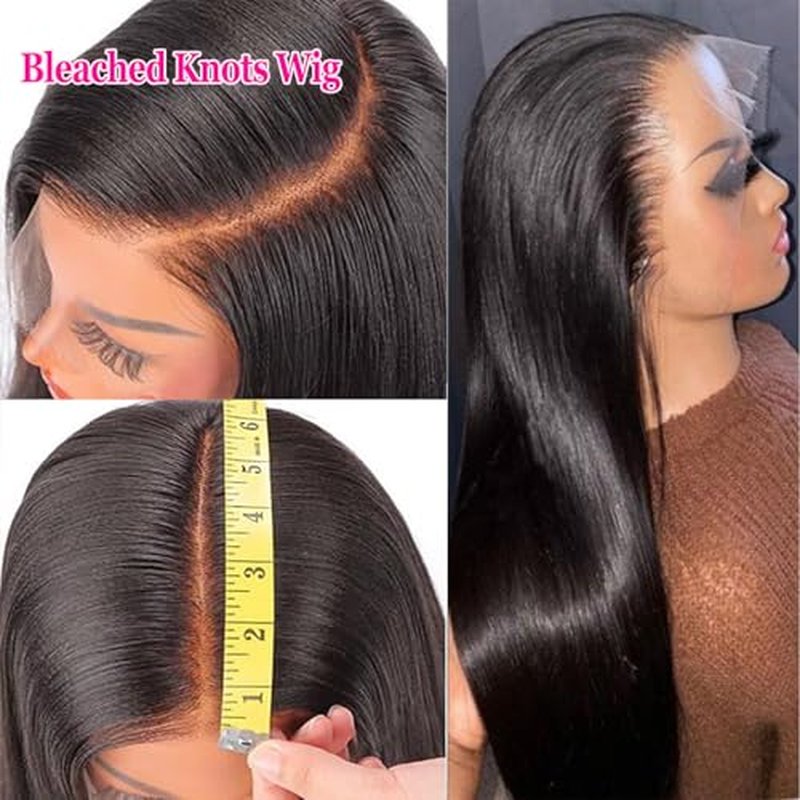HD Lace Front Wigs Human Hair Pre Plucked Pre Bleached with Baby Hair Ear to Ear 13x6 Lace Frontal Wig 100% Brazilian Unprocessed Virgin Human Hair Wigs for Women 200% Density (26 Inch)