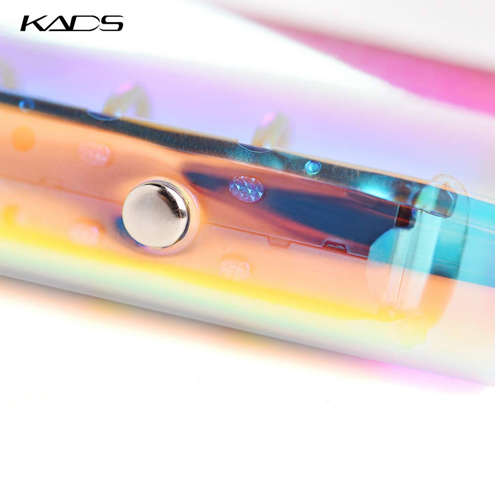 KADS Nail Stamp Plate Stamping Plates Cases Stamp Nail Stencil Holographic Nail Plates Holder Case Stamping Templates Organizer Collection Manicure Template (Case with 16 Square Slots)