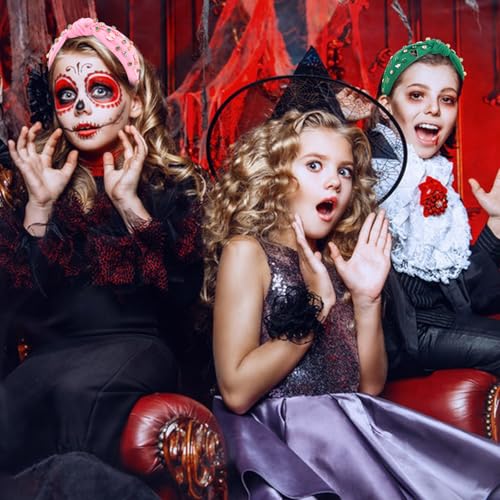 YARIEW Witch Headbands for Women Knotted Headband with Crown Magic Wand Witch Theme Birthday Party