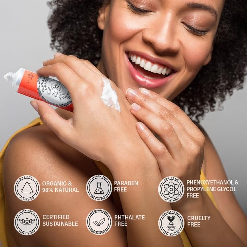 La Chatelaine Shea Butter Hand Cream - Organic Argan Oil & Vitamin E, Moisturizing Lotion | 1 oz / 30ml (Cinnamon Orange)