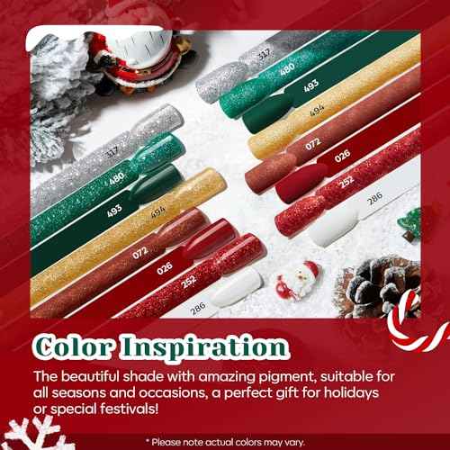 AZUREBEAUTY 30Pcs Dip Powder Nail Kit Starter, 8 Colors Green Red Gold Silver White with Nail Sticks, Nail Art Liquid Set with Matte/Base/Top Coat Activator for French Manicur