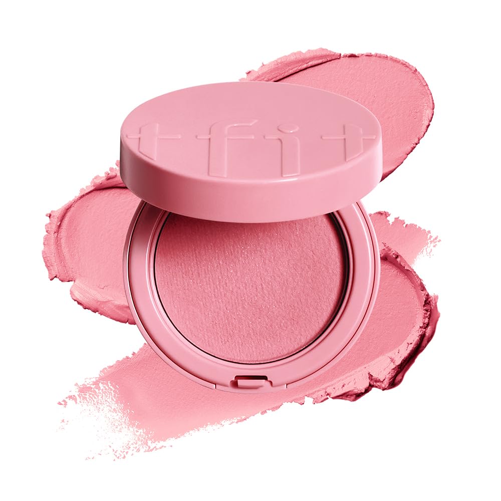 TFIT Fluffy Velvet Cushion Blush for Korean Dewy Glow | Buildable, Blendable Cream Texture | Mini Pink Blush for Cheeks | Tar Pigment Free (P02 Bloom Pink, 0.1 Oz | 4g)