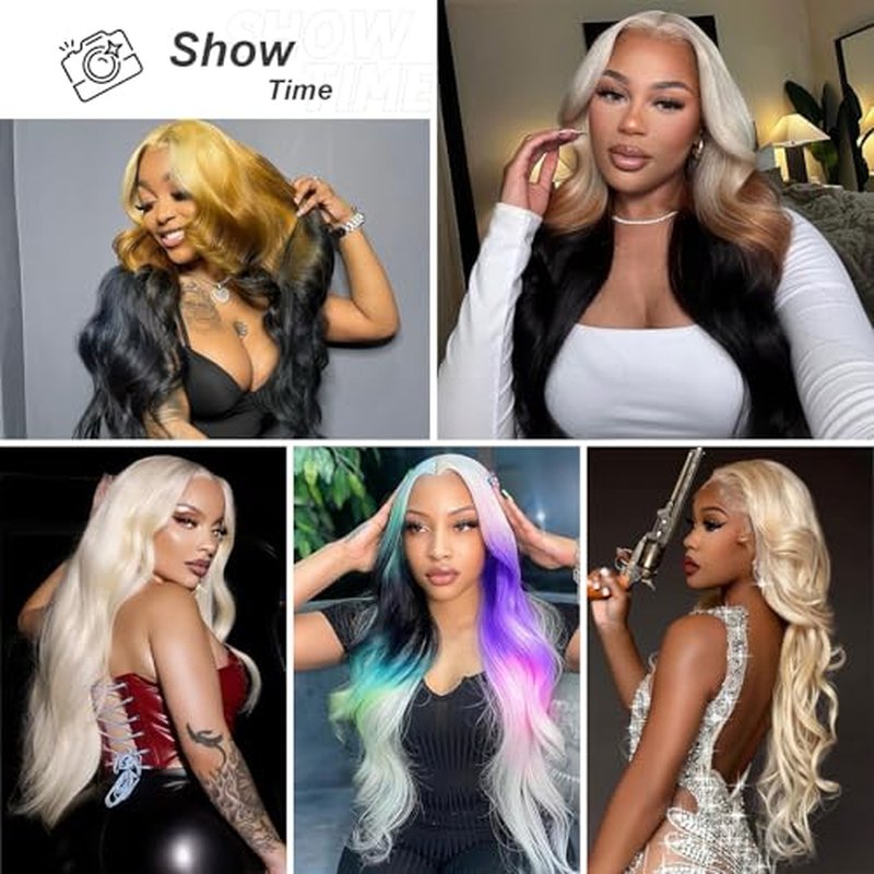 30 Inch 613 13x6 Lace Front Wig Human Hair 200 Density Blonde Body Wave Lace Front Wigs Human Hair Pre Plucked Blonde Wig Human Hair 613 HD Lace Frontal Wigs