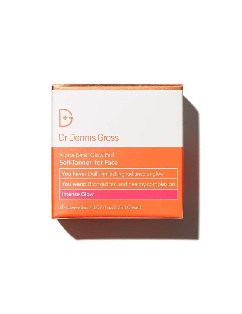 Alpha Beta Glow Pads by Dr. Dennis Gross - Exfoliating Self-Tanning Towelettes | 20 Count