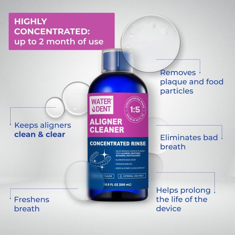 Aligner Cleaner Rinse - Alcohol-Free Mint Formula for Invisalign & Retainers | 101 fl. oz (2-Month Supply)