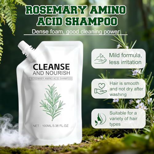 2PCS Rosemary Amino Acid Shampoo, Hair Growth Shampoo for Thinning Hair Women and Men Hair Loss, Controls Oily, Thicken & Strengthen Scalp