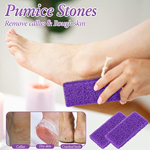 200 Pcs Disposable Foot Pumice Stone Bulk for Feet Pumice Stone Foot Scrubber Dead Skin Pedicure Scrubber Exfoliator Sponge for Feet Callus Remover Bath, Spa, 3.54 x 1.77 x 0.47 Inch(Purple, Purple)