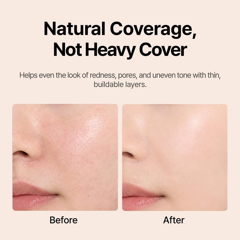 BEAUDIANI Mesh Glow Cushion Foundation, Korean Cushion Makeup Compact with Puff, Lightweight Buildable Coverage, Dewy Skin-Like Finish, Hydrating Formula, 12g, #1 Light Natural Daily (#21)