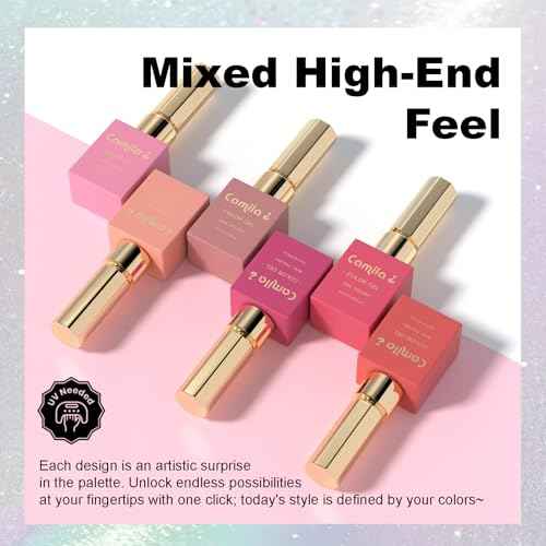 CAMILA ¢¯ Pink Gel Nail Polish Set 6pcs UV/LED Soak-Off Gel Polish (12ml) - Long-Lasting Nail Art Kit (Pink)
